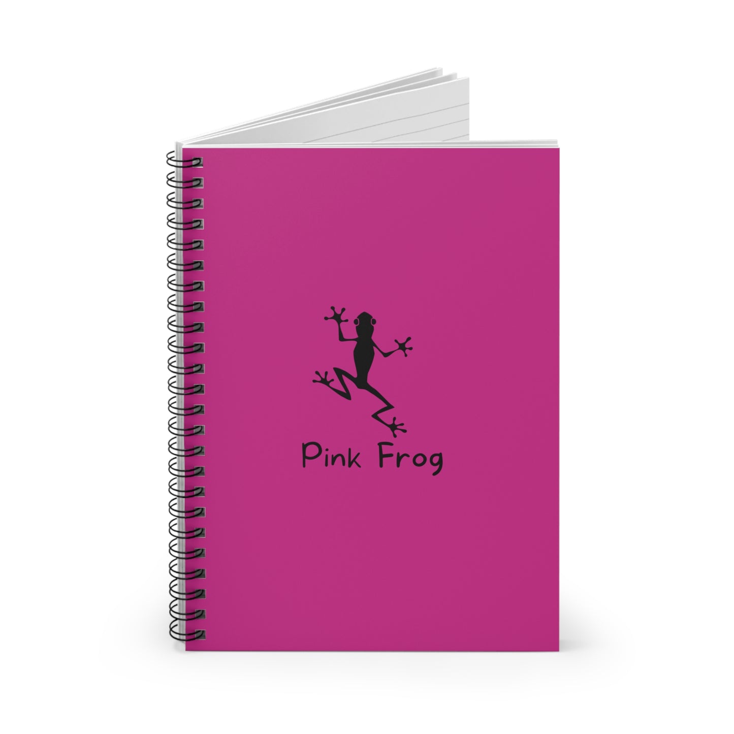 Pink Frog Spiral Notebook - Ruled Lines