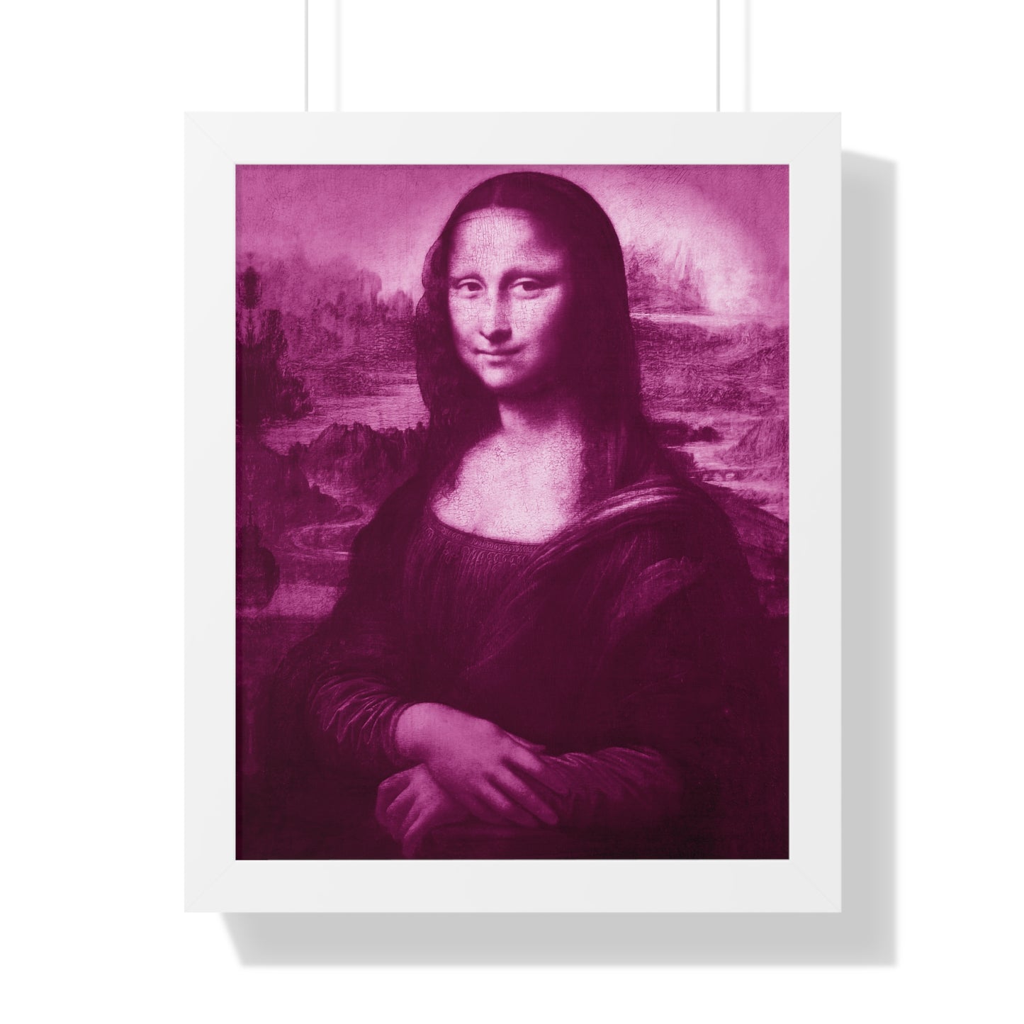 Pink Mona Lisa - Framed Vertical Poster