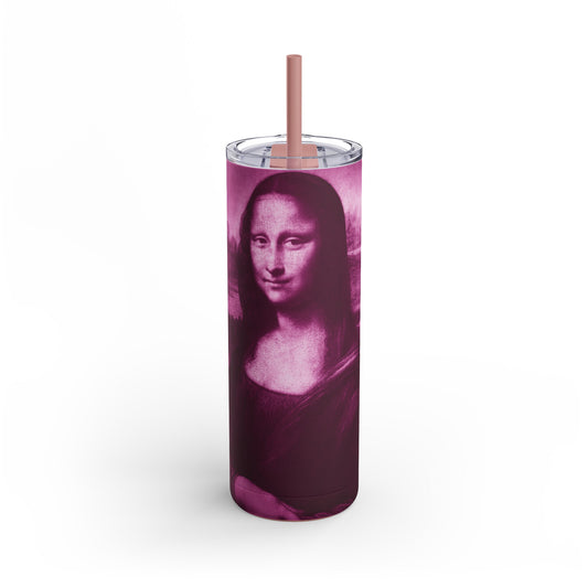 Pink Mona Lisa - Maars Maker Skinny Matte Tumbler, 20oz