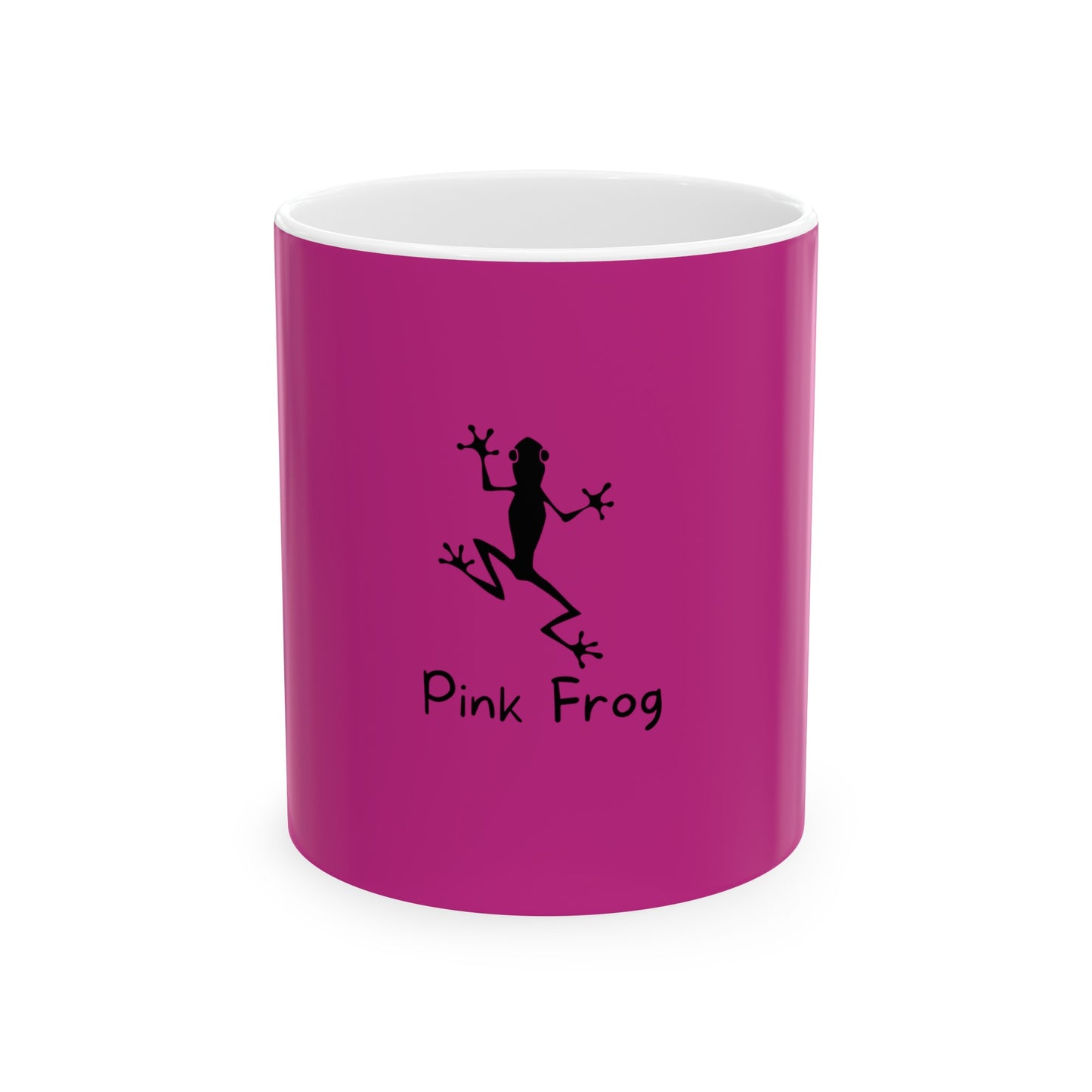 Pink Frog Ceramic Coffee Mug - (11oz, 15oz)