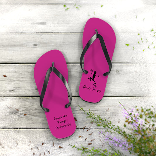 Pink Frog Flip Flops - Summer Fashions