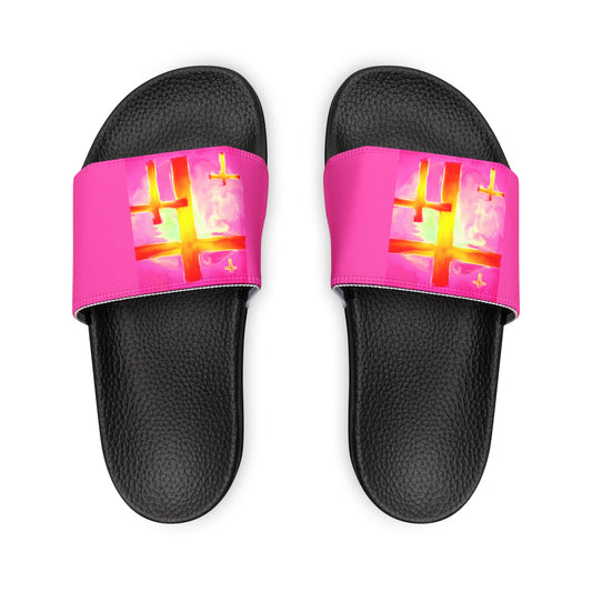 Pink Cross Women's Slide Sandals - Inspire