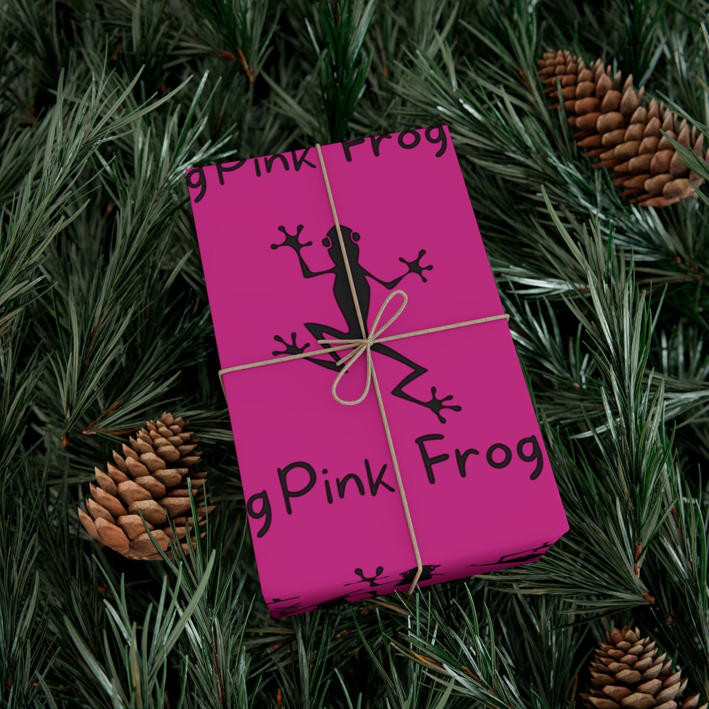 Gift Wrap Papers - Pink Frog