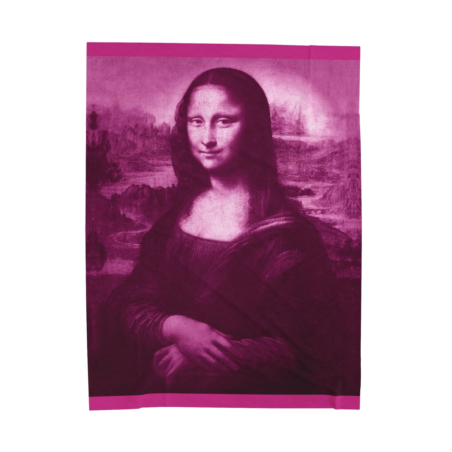 Luxurious Pink Mona Lisa Velveteen Plush Blanket