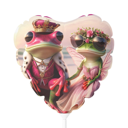 Balloon | Round and Heart-shaped - Pink Frog