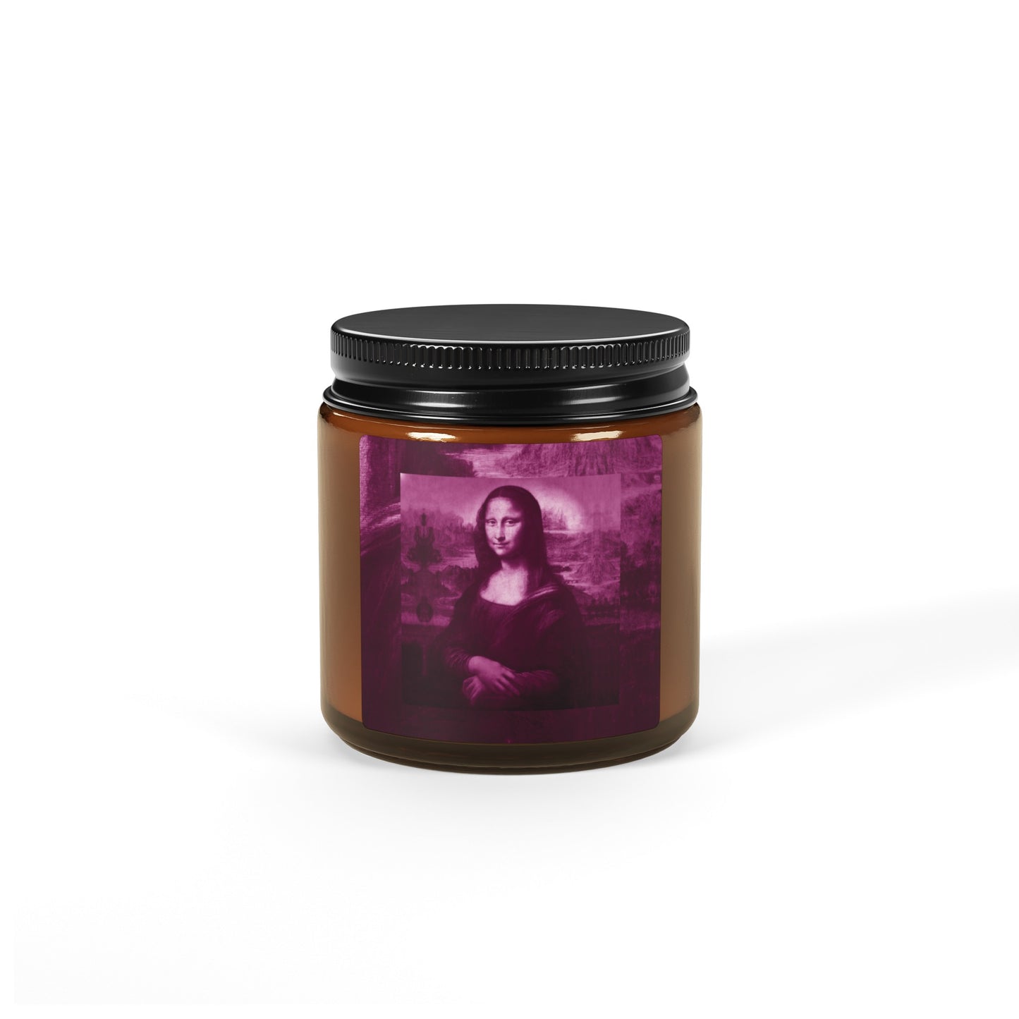 Scented Soy Candle | Multi-Size, Amber Jar - Pink Frog