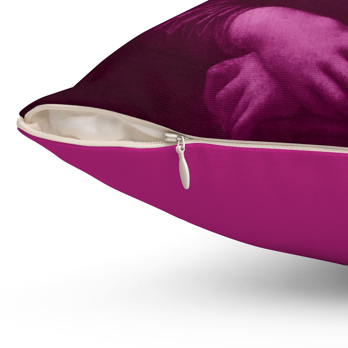 Pink Frog | Spun Polyester Square Pillow - Mona Lisa