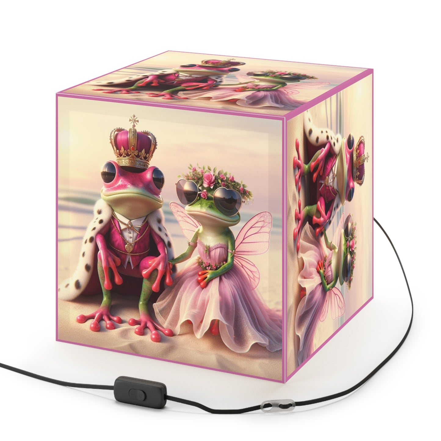 Light Cube Lamp | Pink Frog