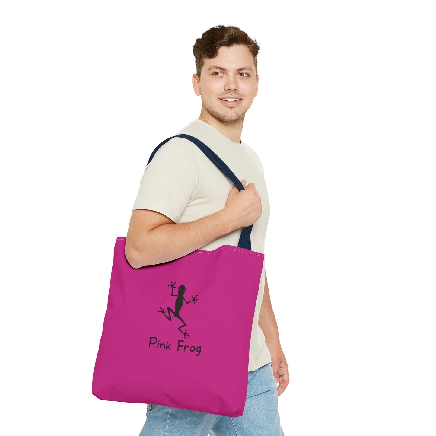 Pink Frog Tote Bag - Bags For Shopping