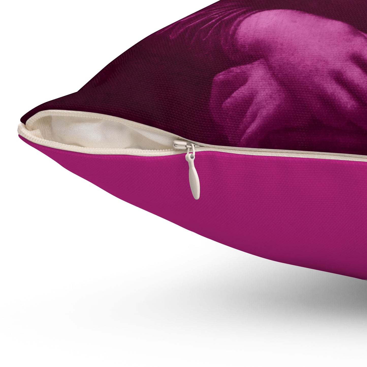 Pink Frog | Spun Polyester Square Pillow - Mona Lisa