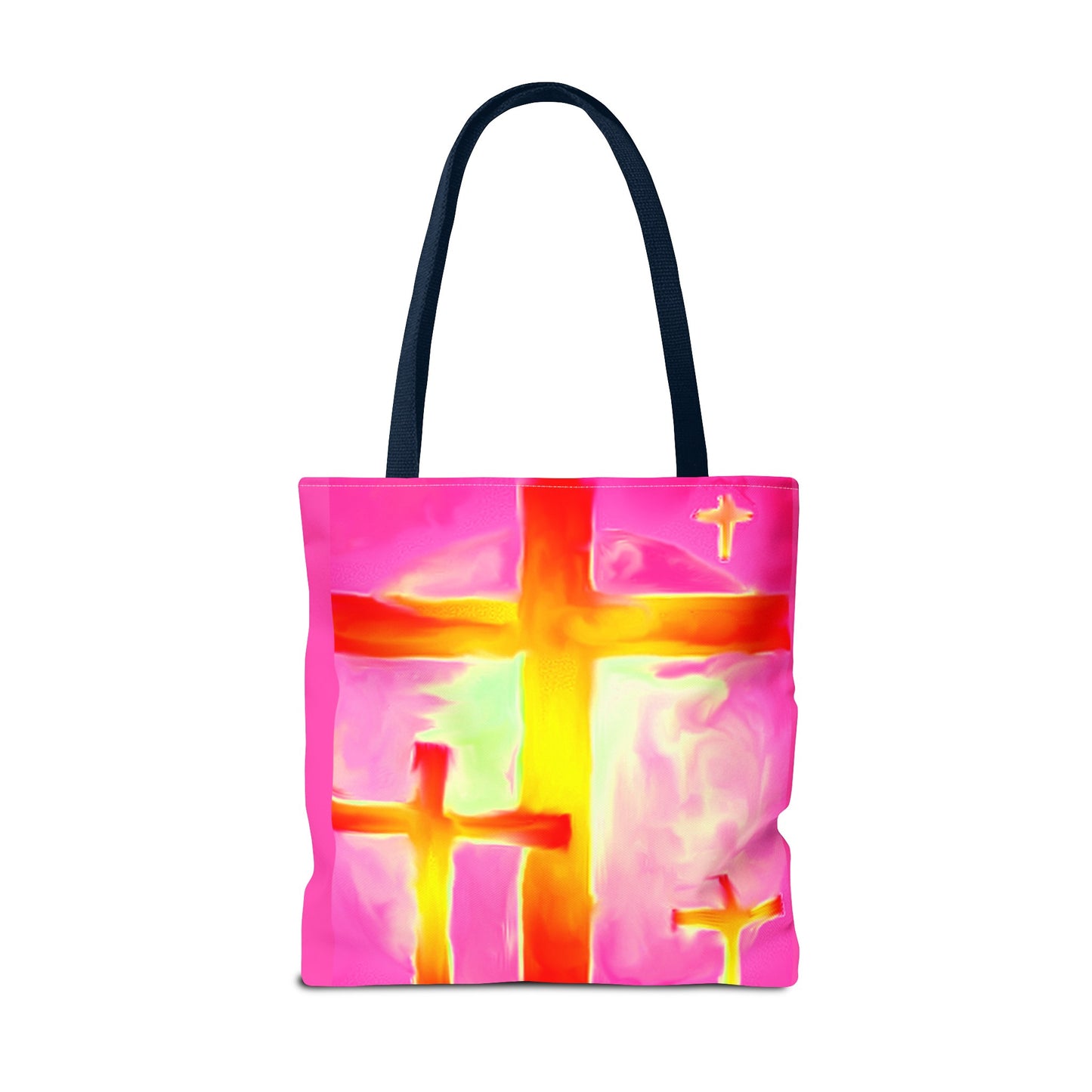 Pink Cross Art Tote Bag - Shopping Bags