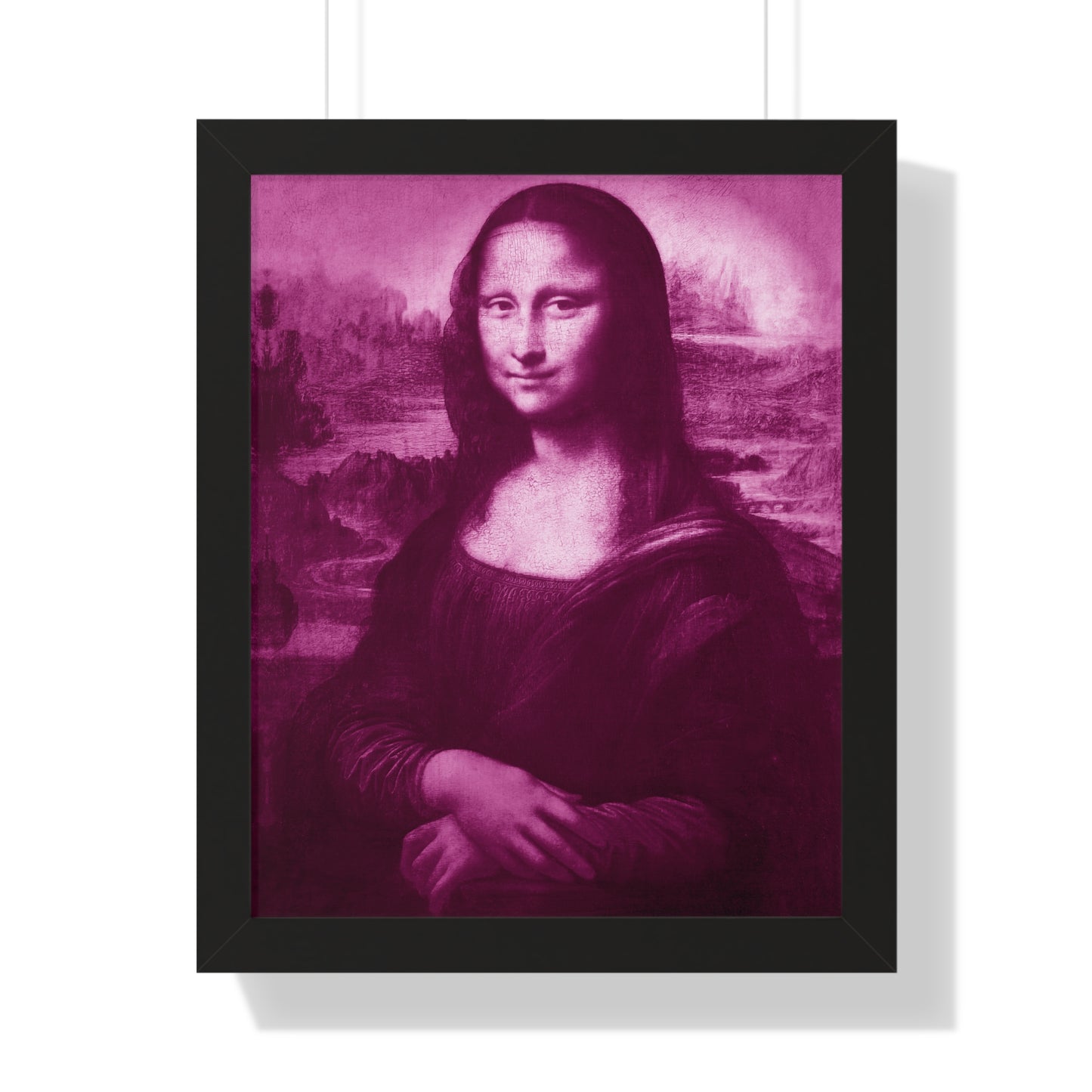 Pink Mona Lisa - Framed Vertical Poster