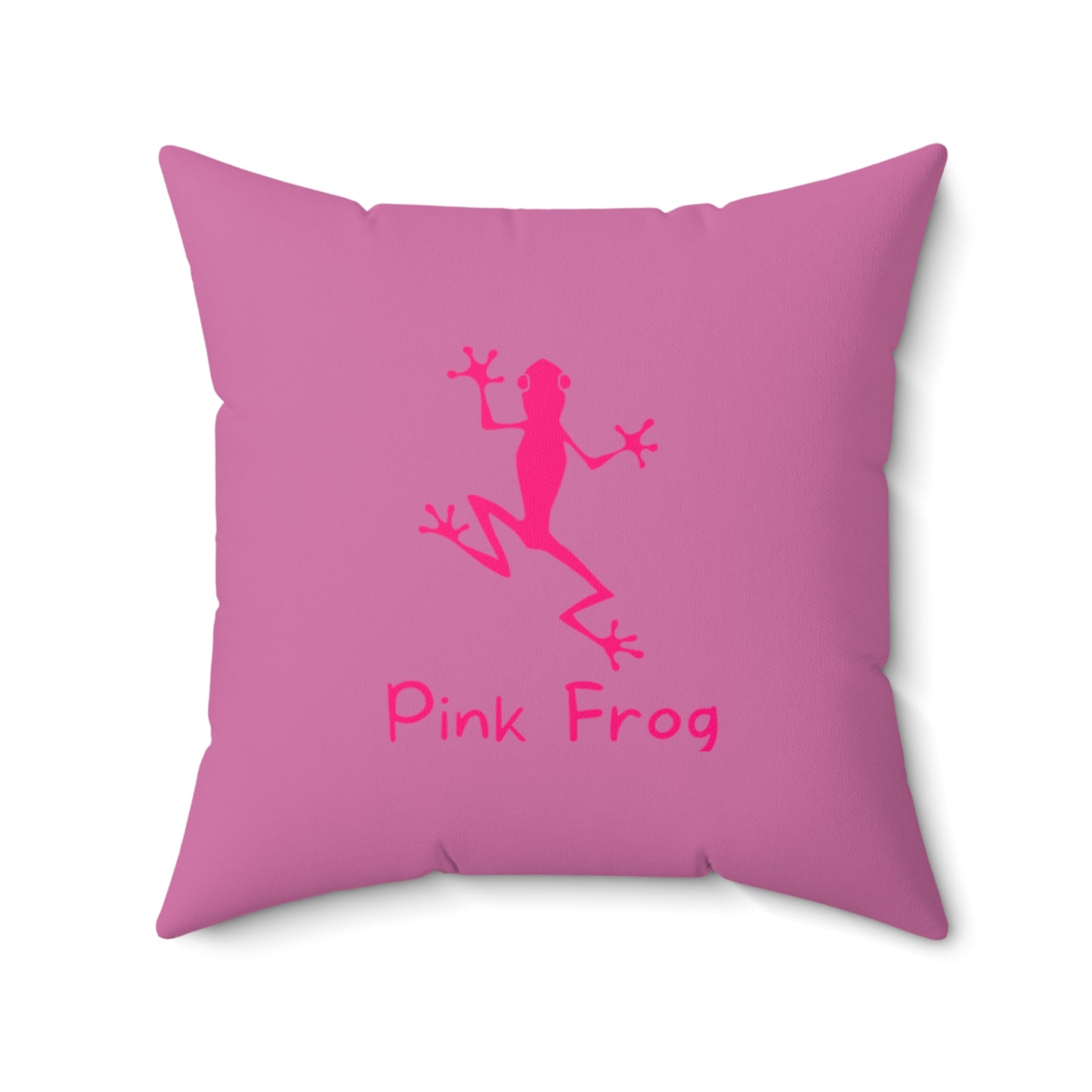 Pink Frog | Spun Polyester Square Pillow