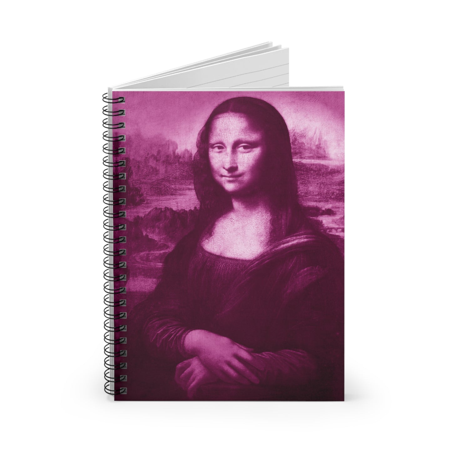 Pink Mona Lisa Spiral Notebook - Ruled Lines