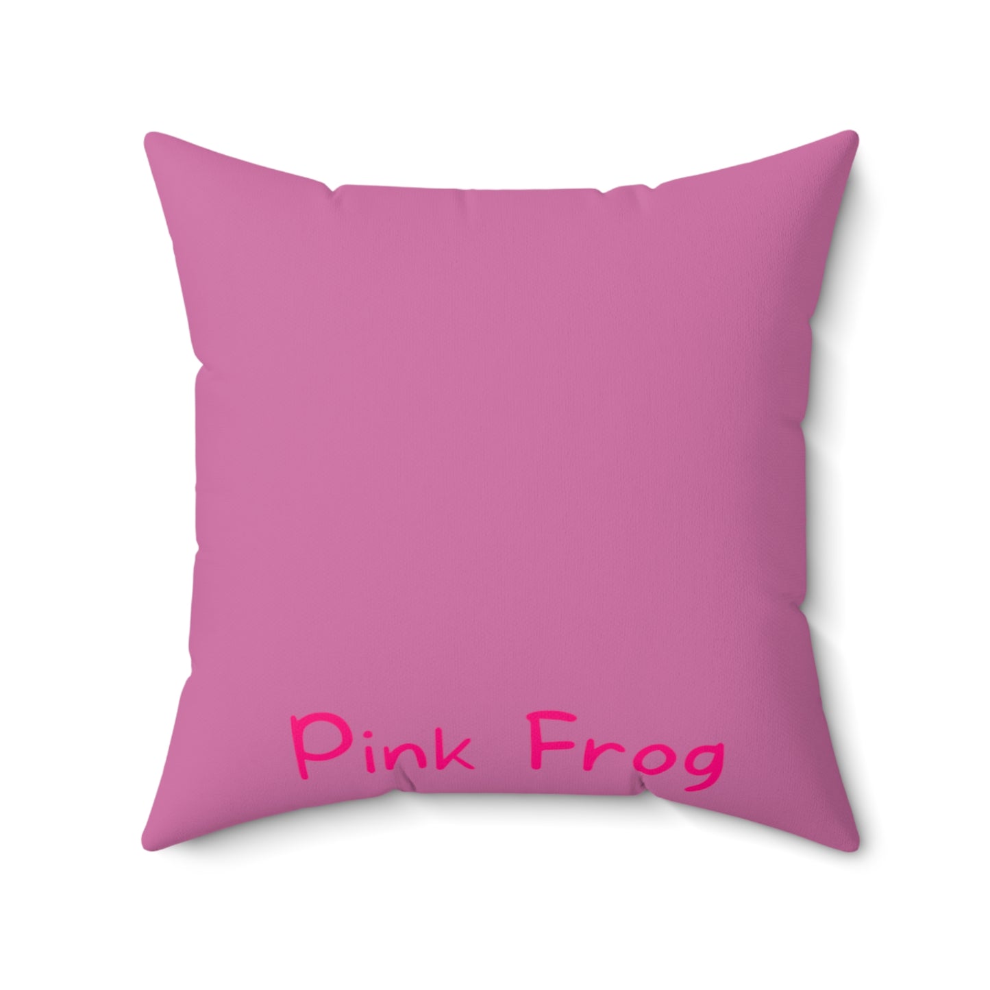 Pink Frog | Spun Polyester Square Pillow - Princess