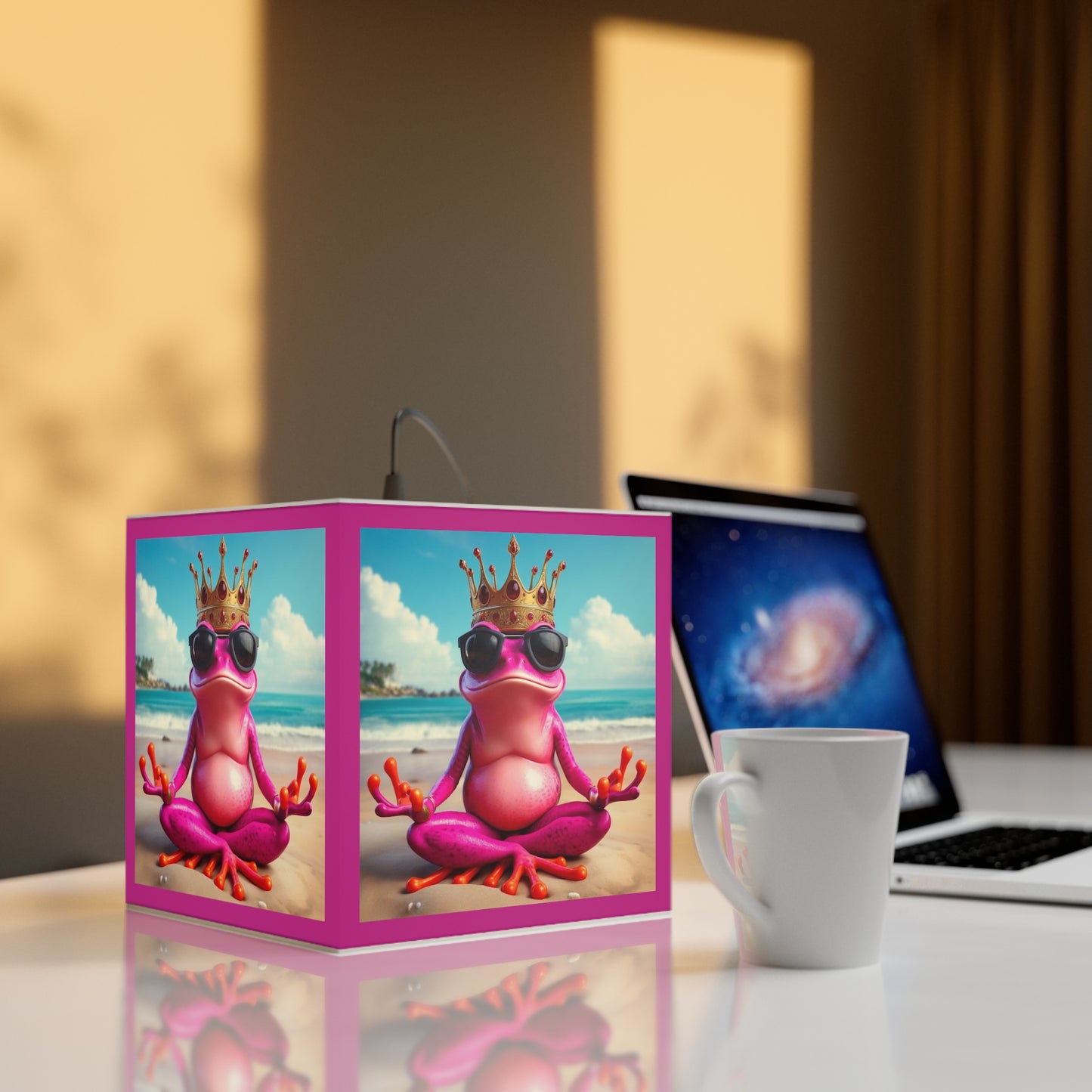 Light Cube Lamp | Pink Frog