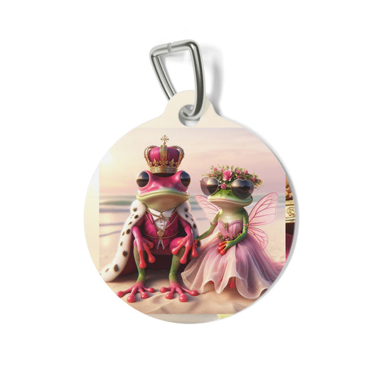 Pet Tag - Pink Frog - Tags For Cats & Dogs