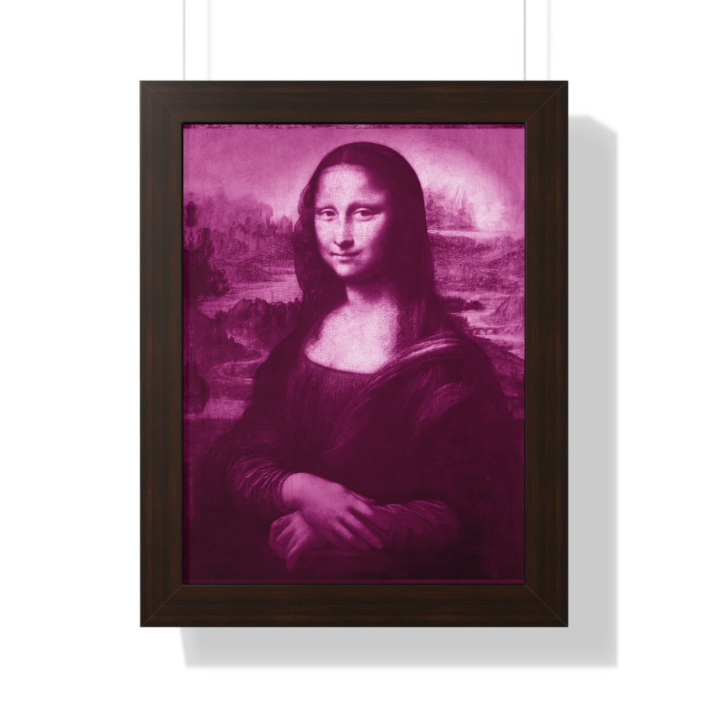 Pink Mona Lisa - Framed Vertical Poster