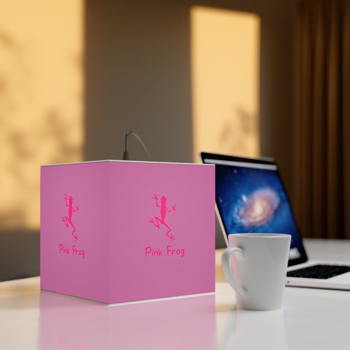 Light Cube Lamp | Pink Frog