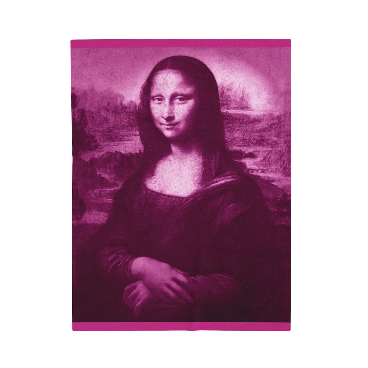 Luxurious Pink Mona Lisa Velveteen Plush Blanket