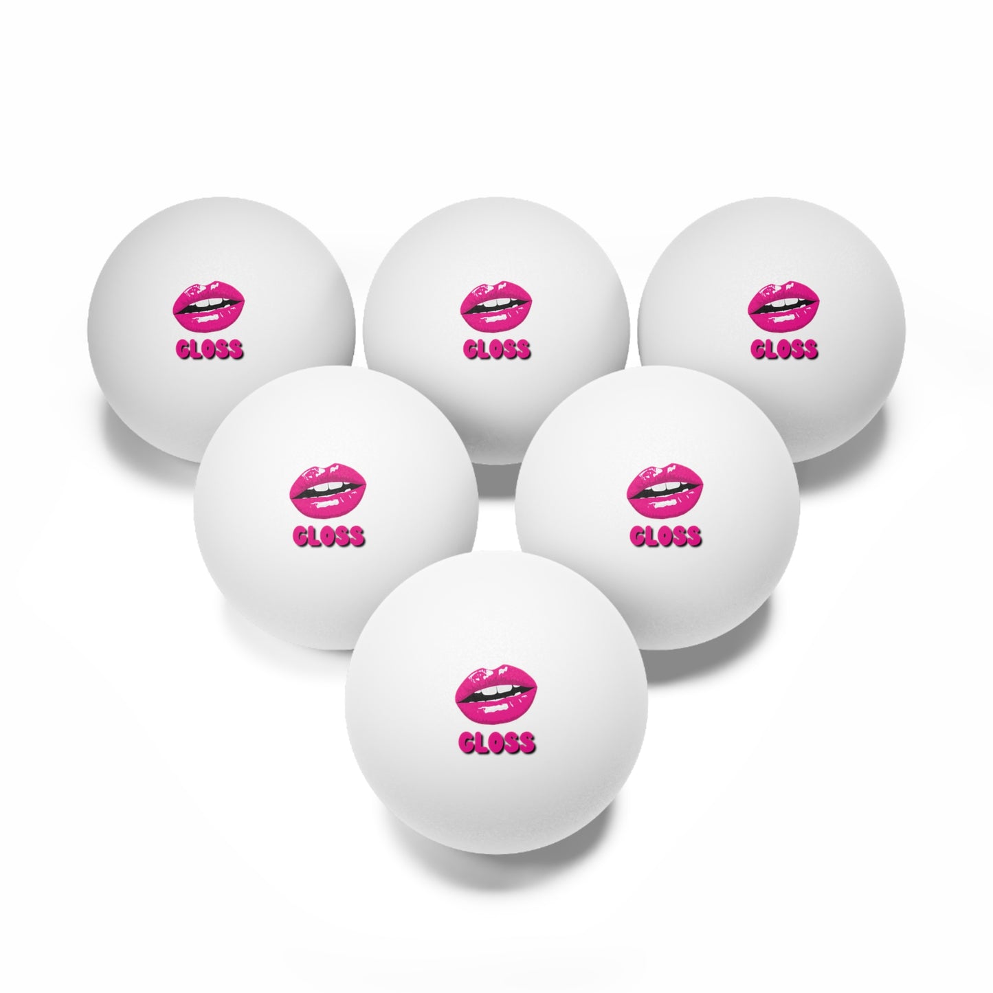 Ping Pong Balls | (6 pcs) - Pink Frog