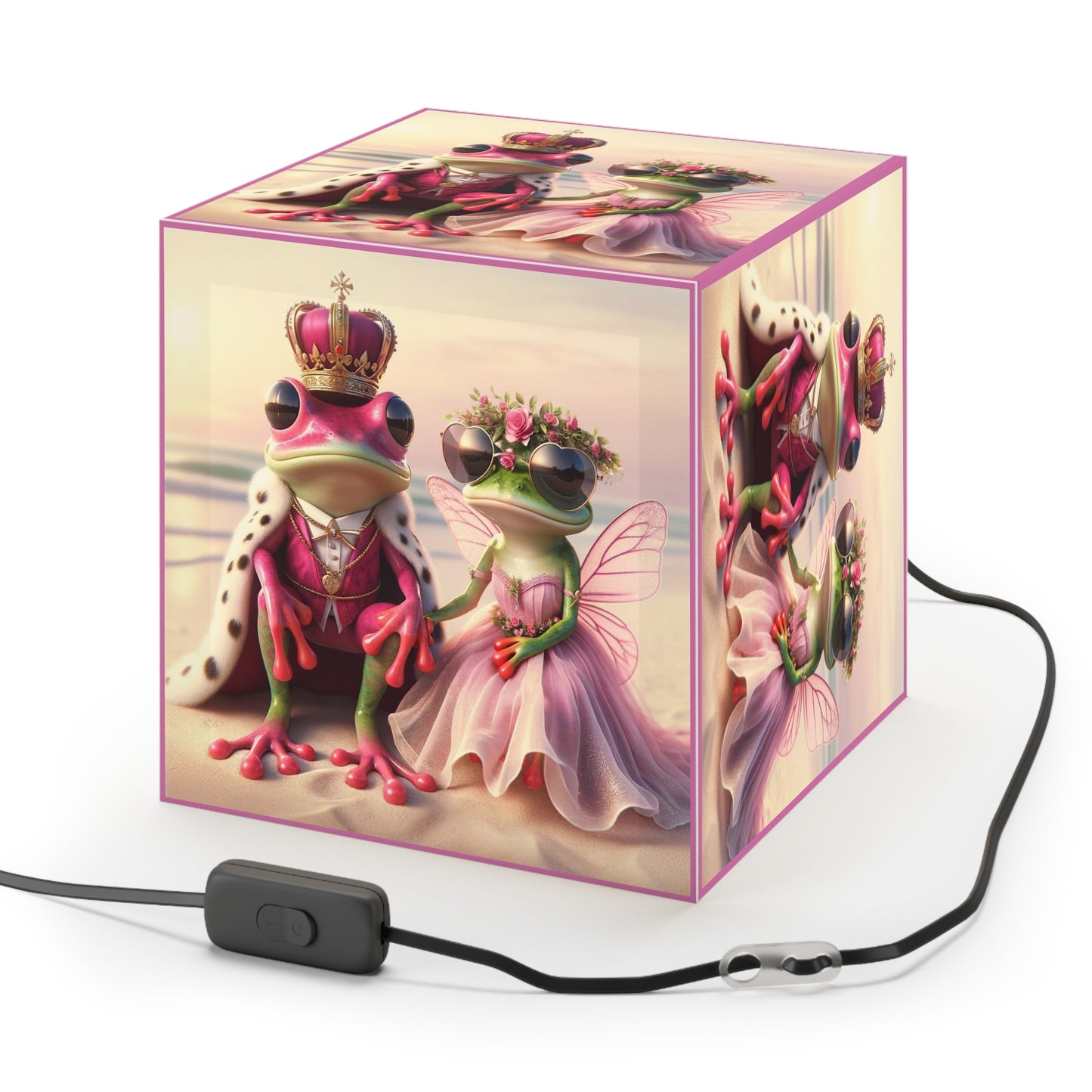 Light Cube Lamp | Pink Frog