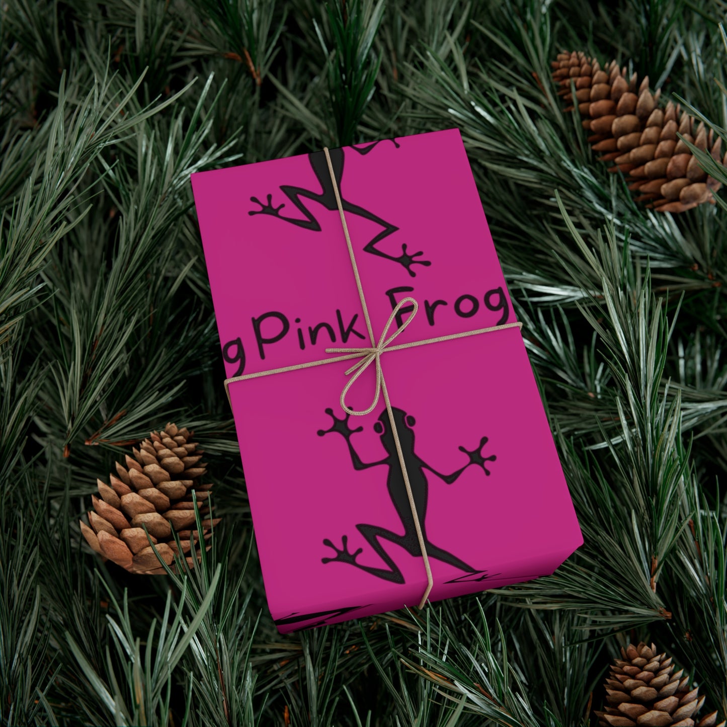 Gift Wrap Papers - Pink Frog