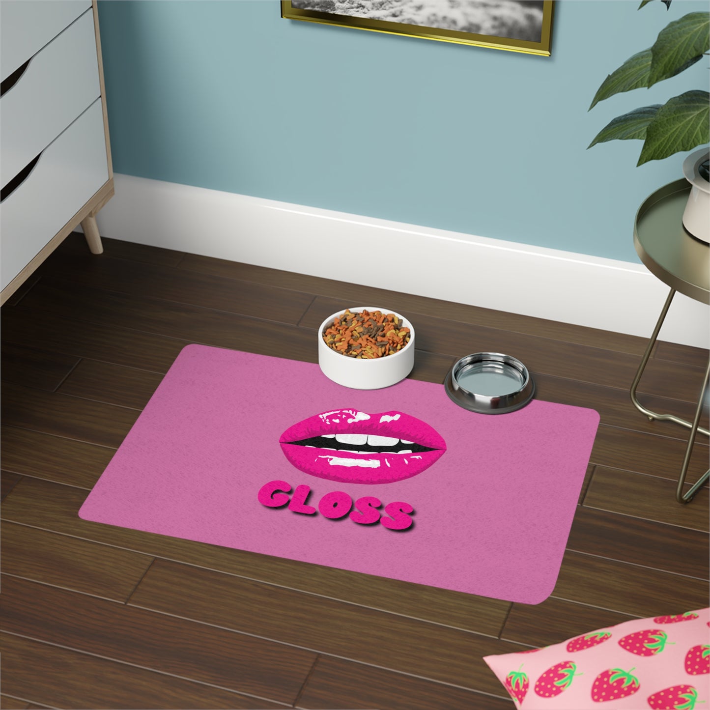 Pink Food Mat For Pets | Cats & Dogs