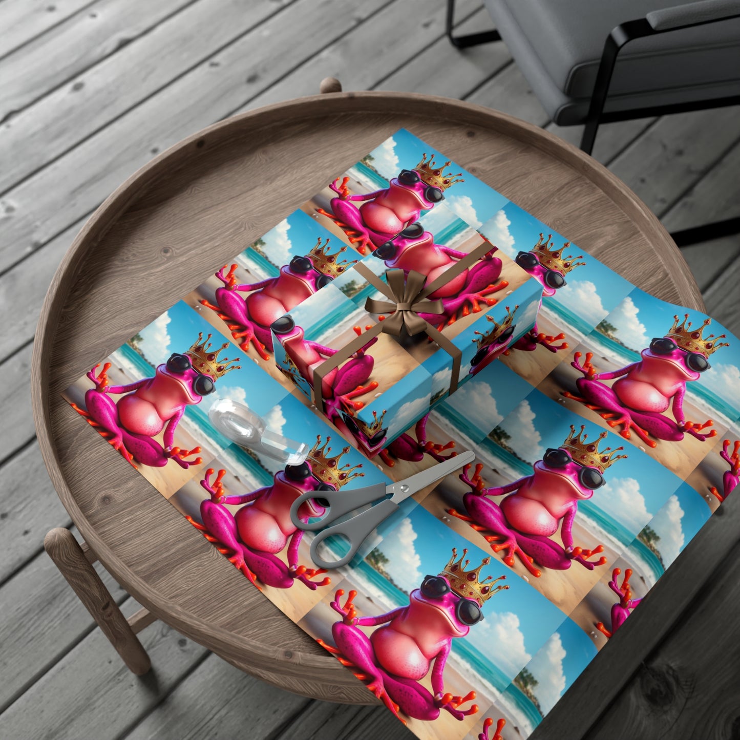 Gift Wrap Papers - Pink Frog - King