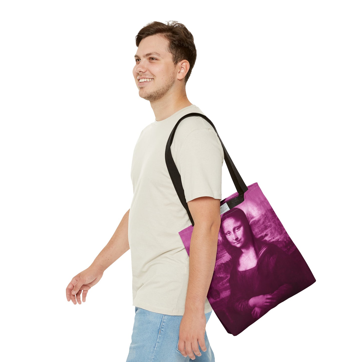 Pink Tote Bag - Mona Lisa