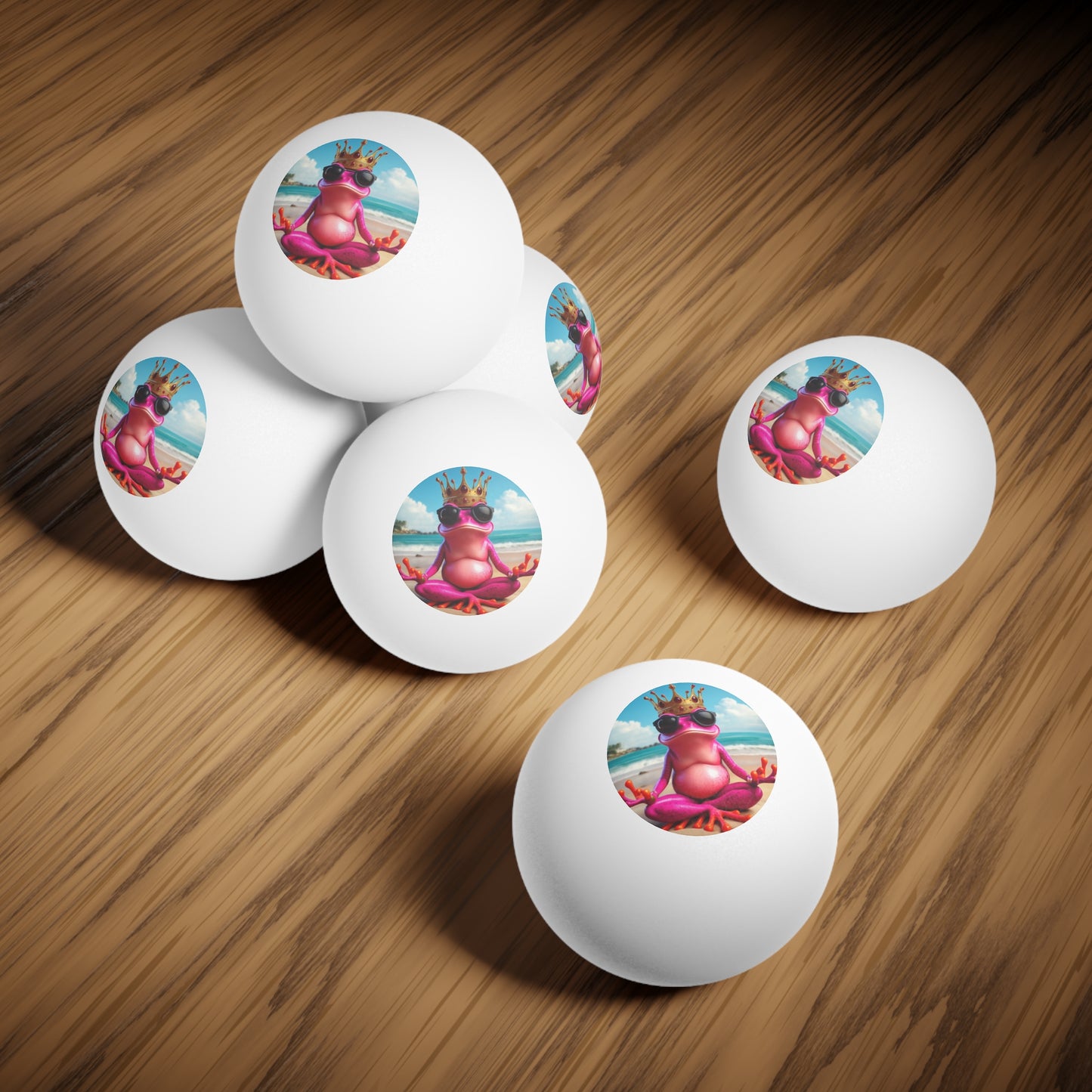 Ping Pong Balls | (6 pcs) - Pink Frog