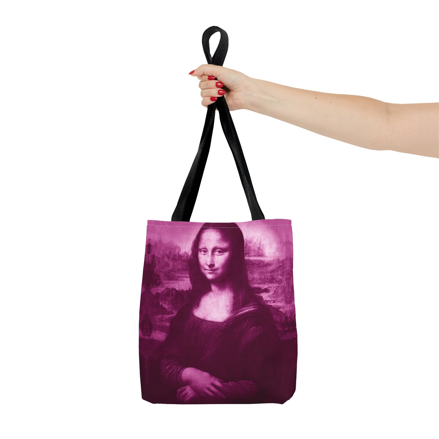 Pink Tote Bag - Mona Lisa