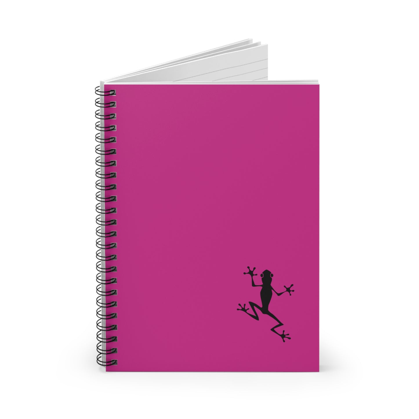 Pink Frog Spiral Notebook - Ruled Lines