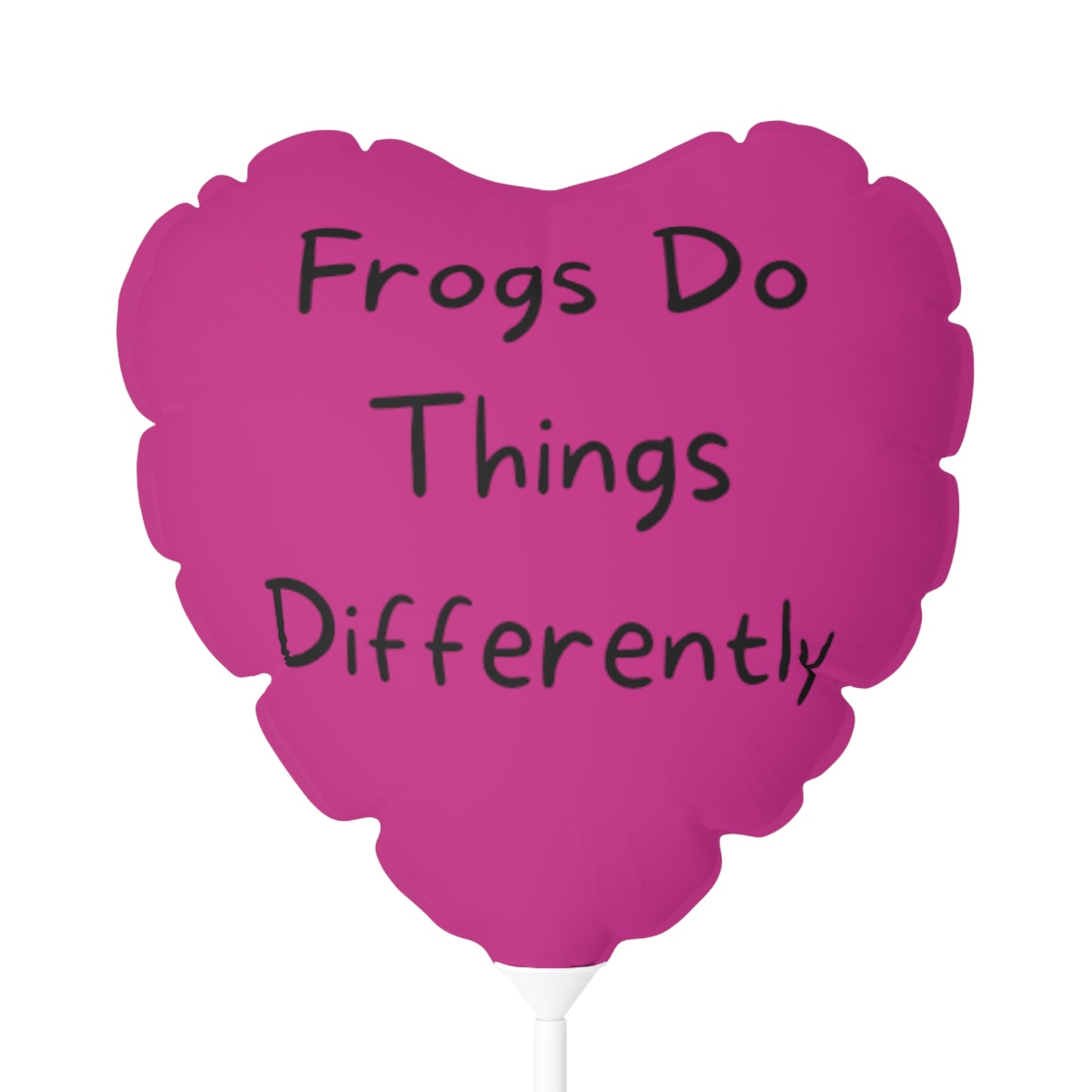 Balloon | Round and Heart-shaped - Pink Frog