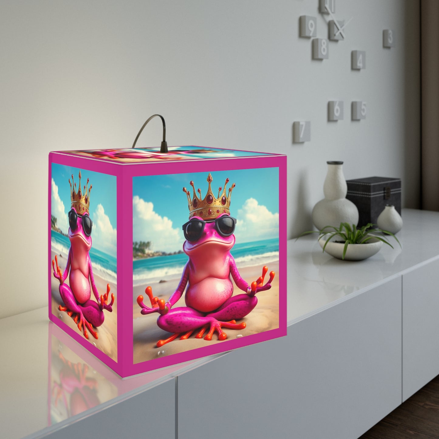 Light Cube Lamp | Pink Frog