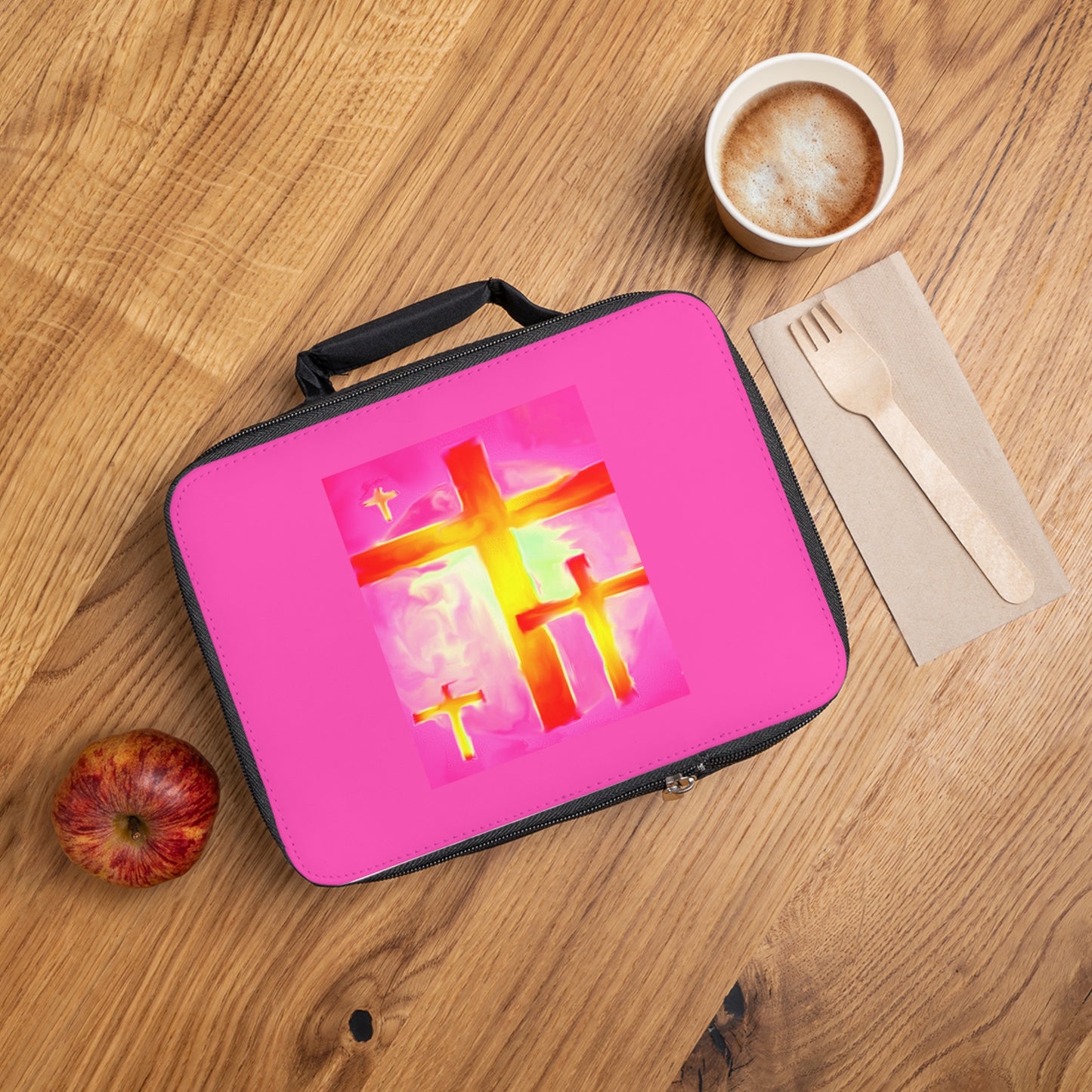 Lunch Bags | Pink Bag - Cross Art