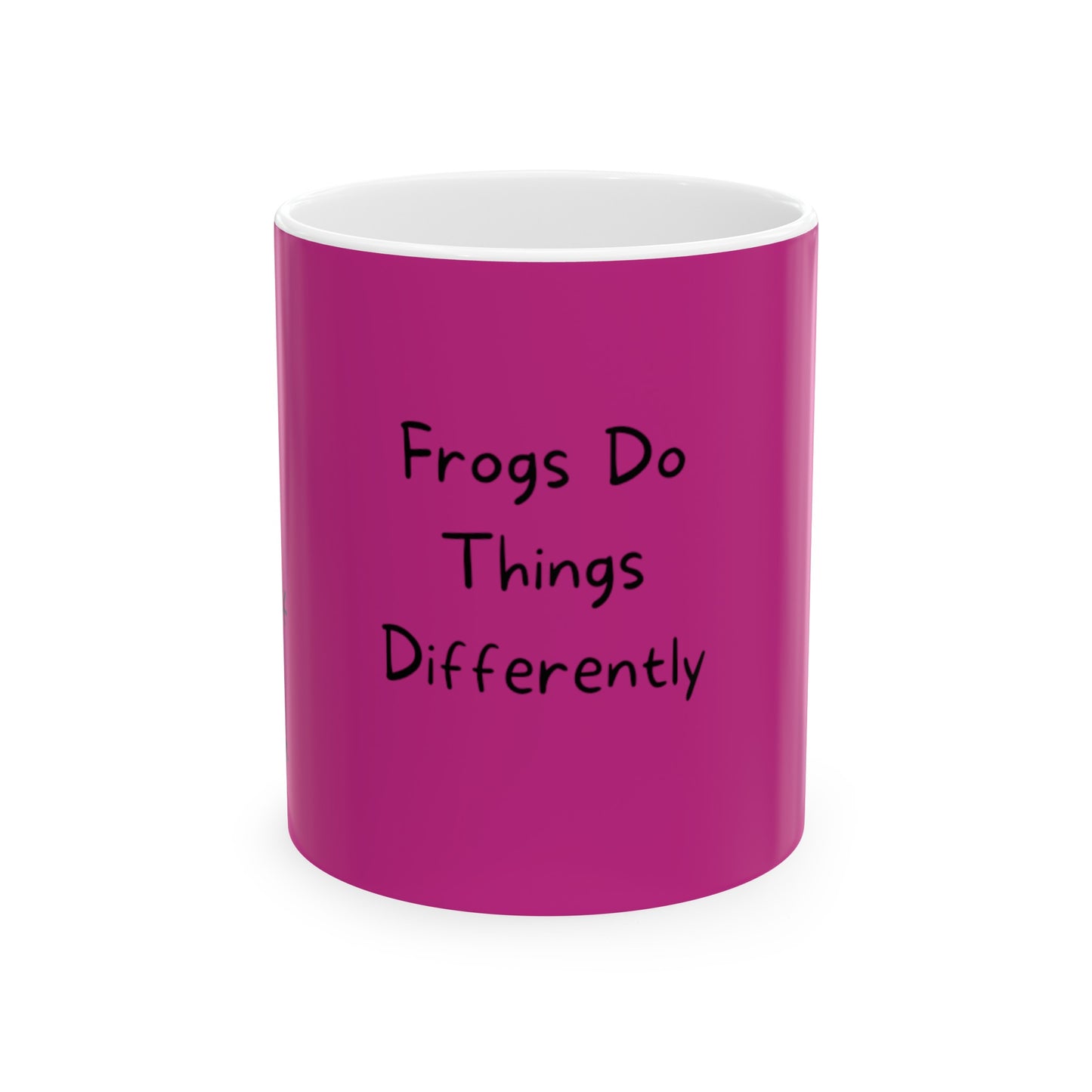 Pink Frog Ceramic Coffee Mug - (11oz, 15oz)