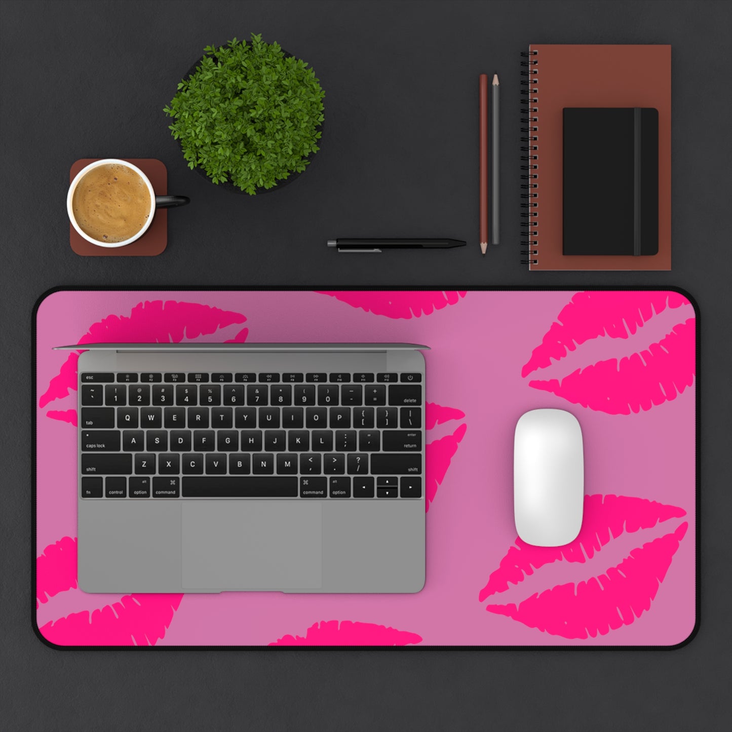 Desk Mat For Computer Mouse | Pink Frog