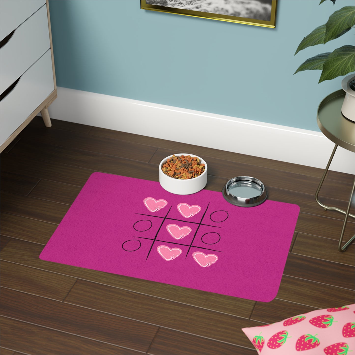 Pink Food Mat For Pets | Cats & Dogs