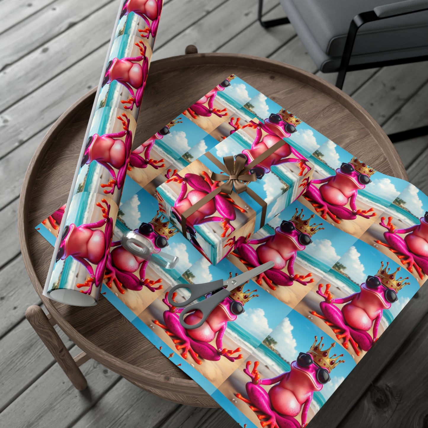 Gift Wrap Papers - Pink Frog - King