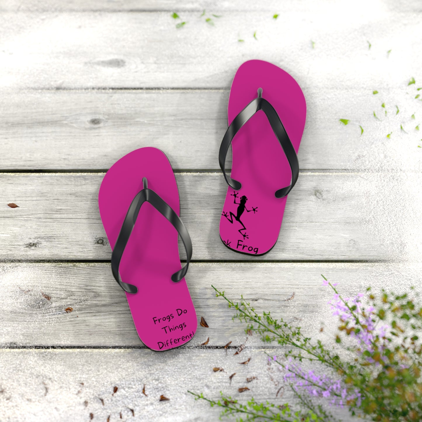 Pink Frog Flip Flops - Summer Fashions