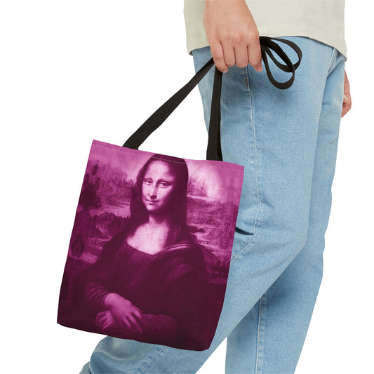 Pink Tote Bag - Mona Lisa