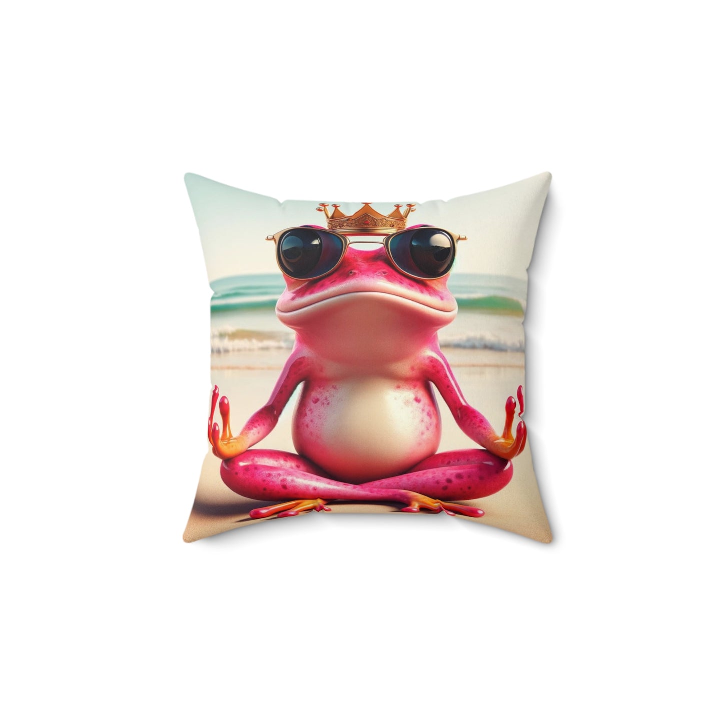 Pink Frog | Spun Polyester Square Pillow - King