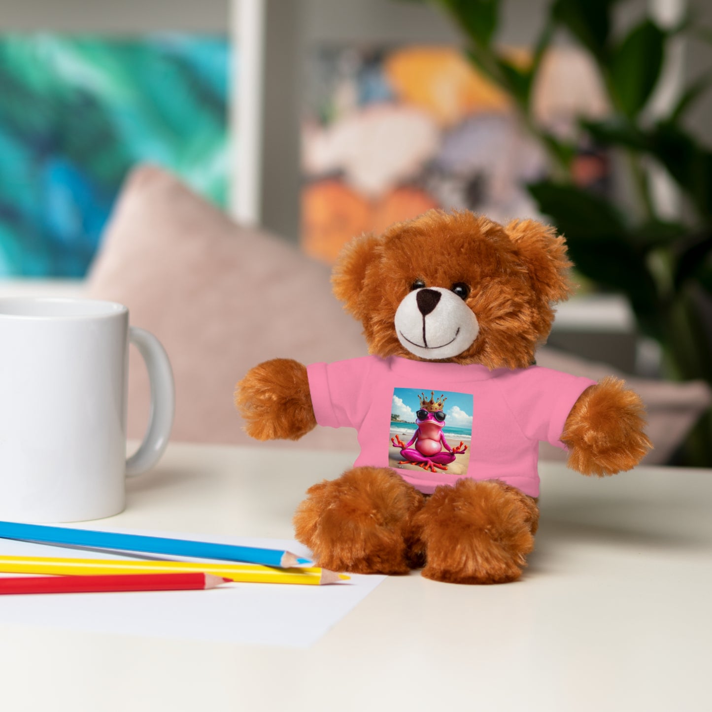 Stuffed Animals with Tee | Pink Frog