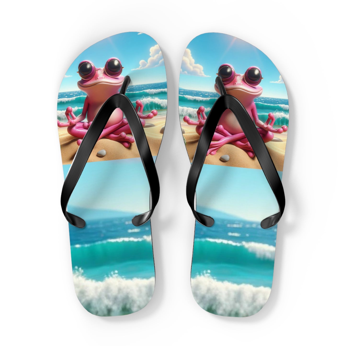 Pink Frog Flip Flops - Summer Fun