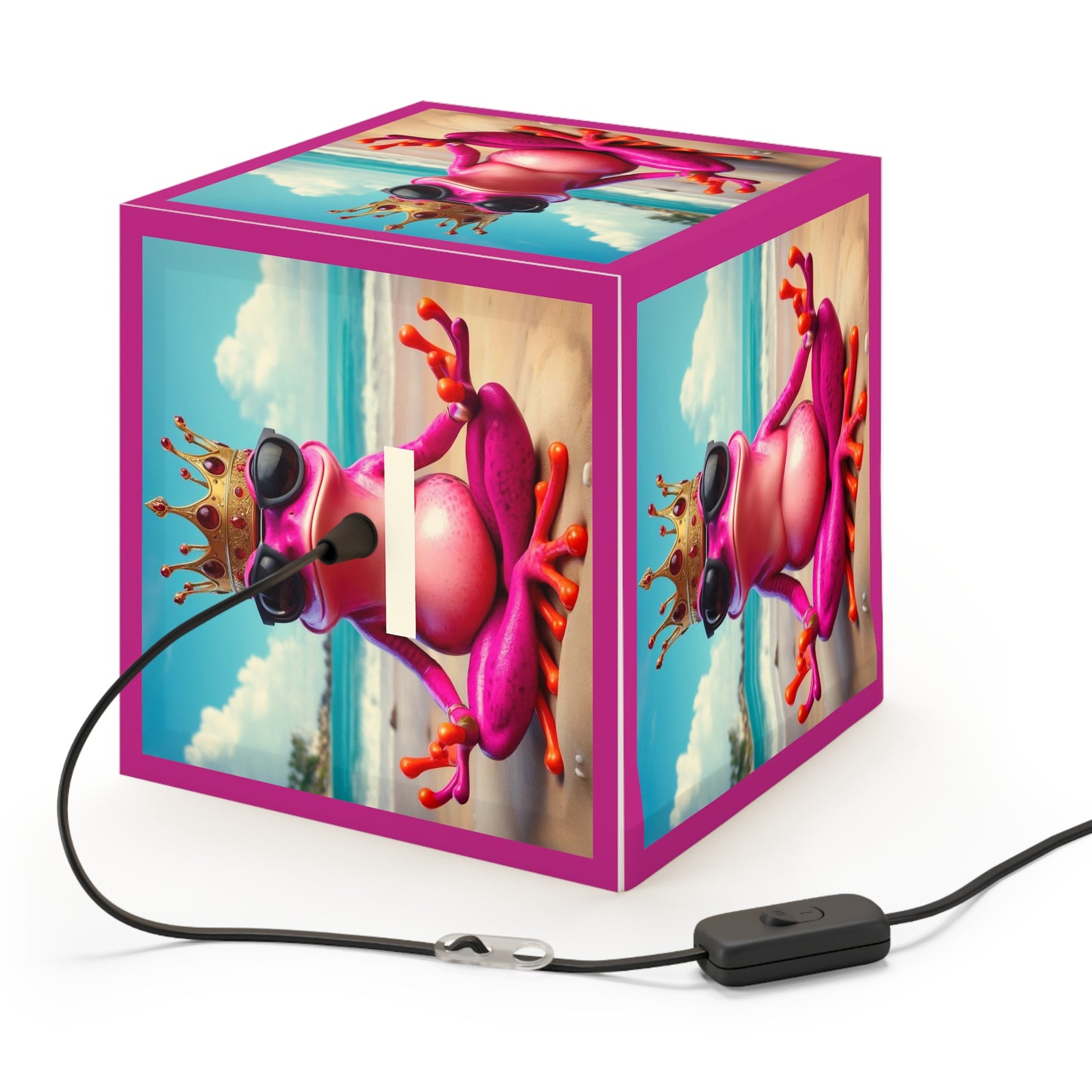 Light Cube Lamp | Pink Frog