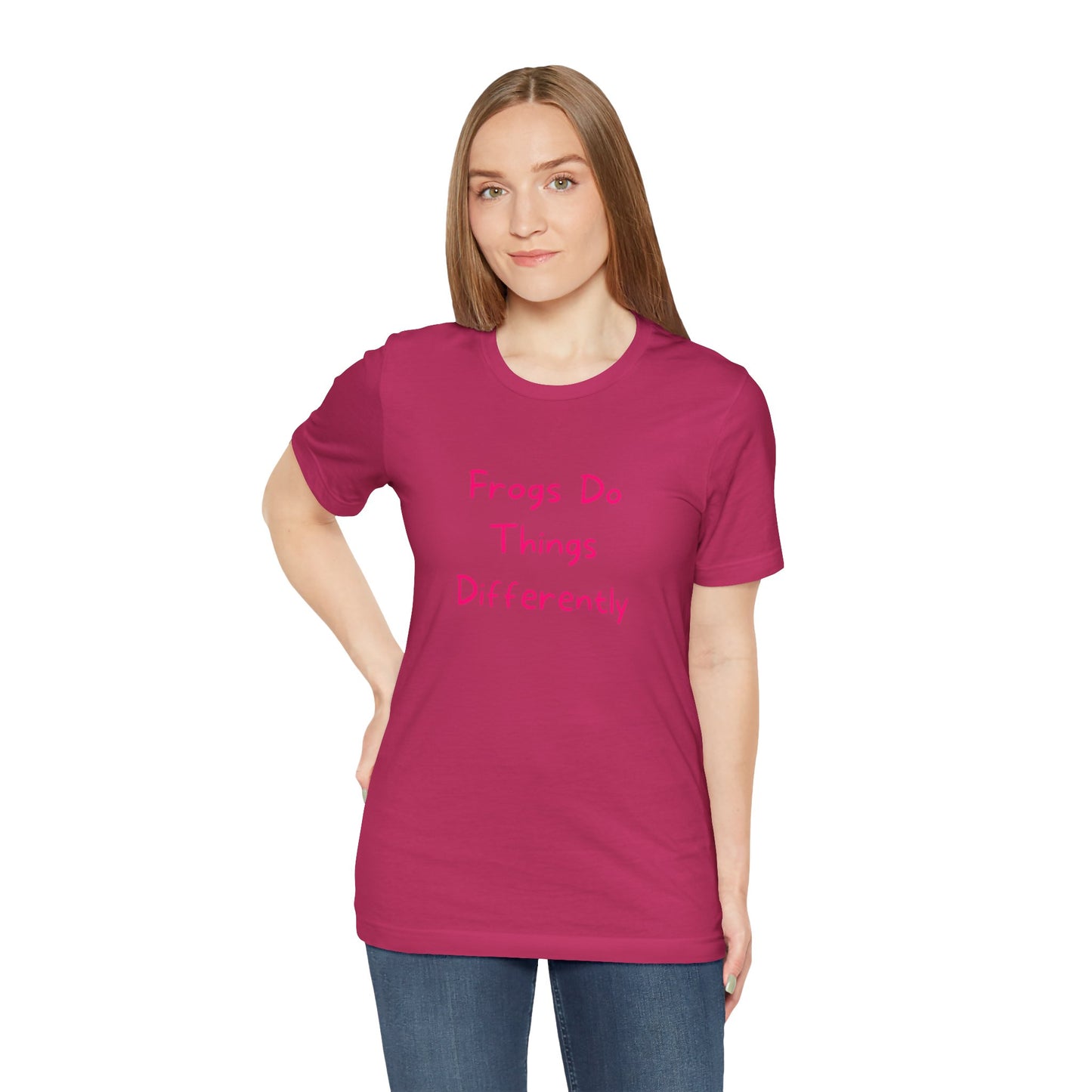 Pink Frog Unisex Jersey Short Sleeve Tee