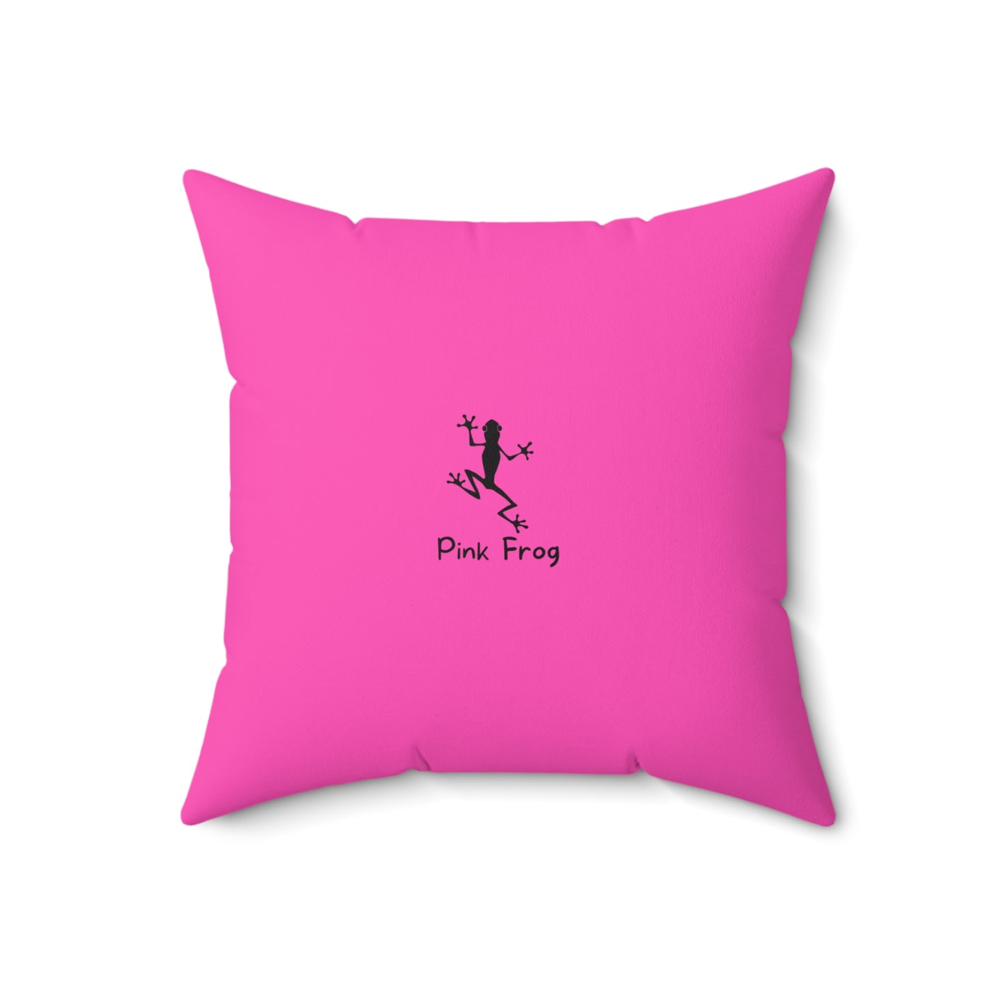 Pink Frog | Spun Polyester Square Pillow - Cross Art