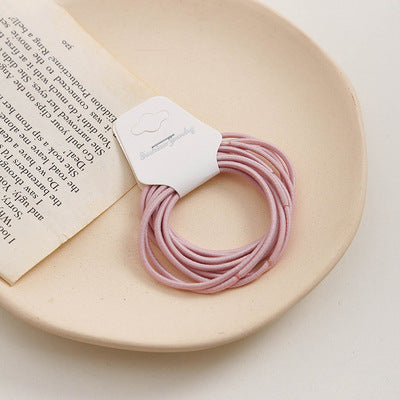 Morandi Color Hair Tie Female Korean Student High-Stretch Macaron Tie Hair Rope