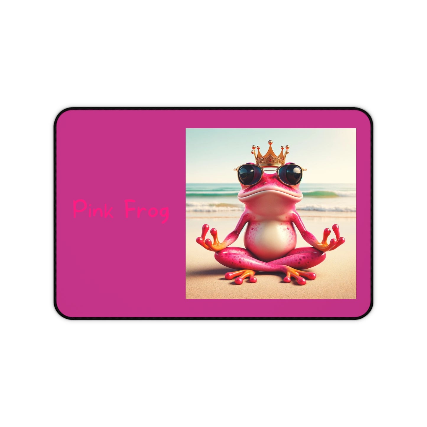 Pink Frog Desk Mat For Computer | Mouse Tracking Pad